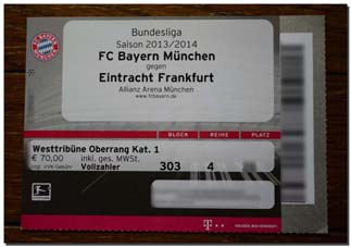 Bayern Munchen Ticket